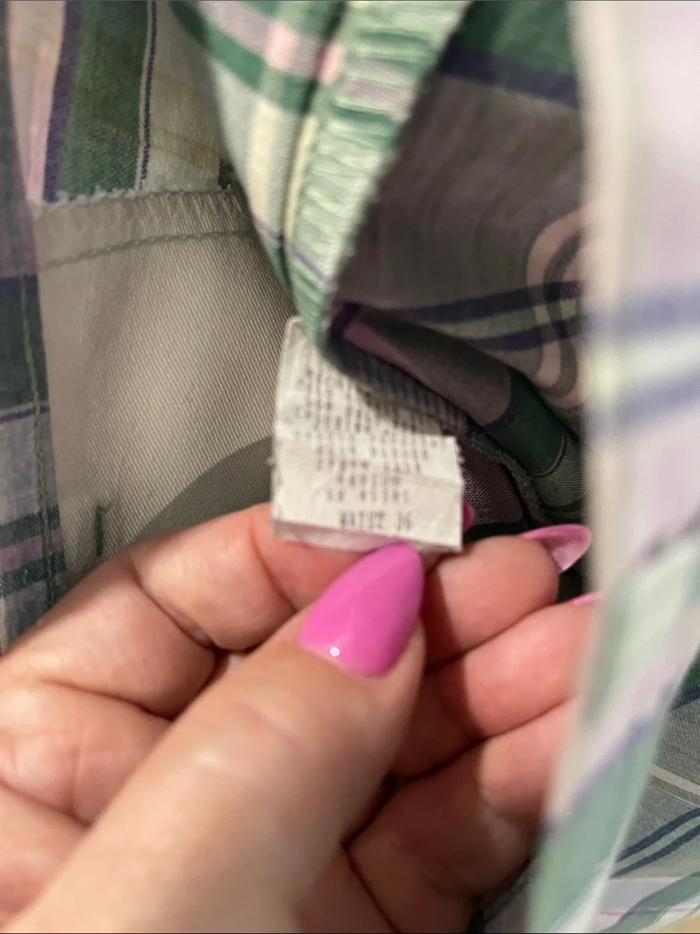 Vintage Polo by Ralph Lauren Pastel Pink & Green Plaid Shorts